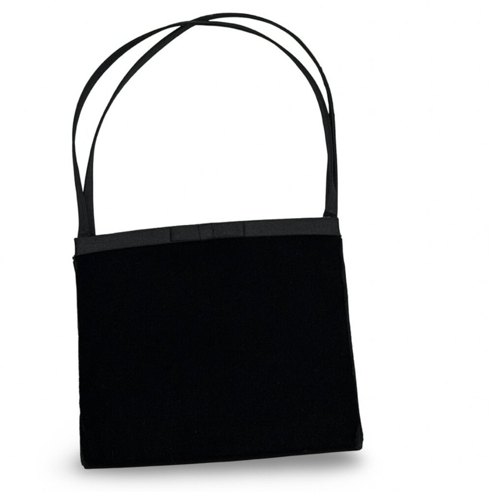Kenneth Cole Velvet Satin Bow Handbag 90s Y2K